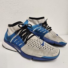 Nike Air Presto Ultra Flyknit Mid Size UK 8.5 Atlantic Blue White Black Trainers