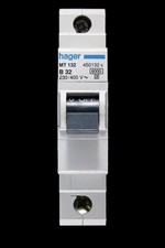 HAGER 32 AMP CURVE B 6kA MCB CIRCUIT BREAKER MT132 450132