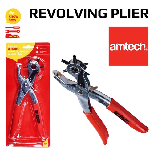 Amtech leather punch - leather, plier