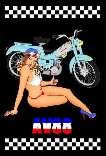 Moped painting motobecane - motobecane, av88