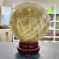 33.04LB Natural Yellow crystal ball Quartz Citrine sphere Mineral healing
