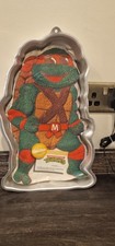 Vintage Wilton Teenage Mutant Hero Turtles Cake Pan Tin 1990 Aluminum 2105-3075