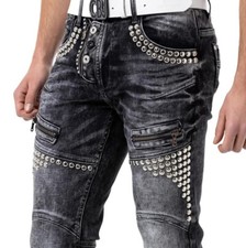 Cipo & Baxx PUEBLA Men's Jeans Denim Gray Straight Cut CD732 All Sizes New