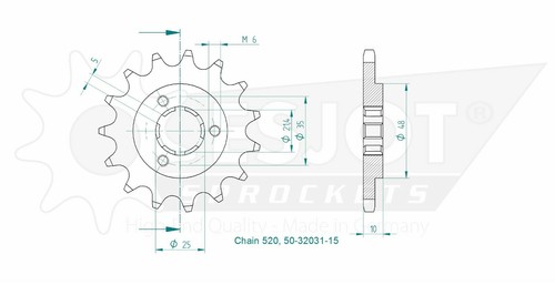 Front sprockets esjot 32031 - esjot,