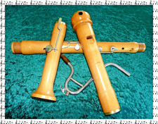 Bass recorder Moeck, 4(3) keys, clear Handle, double hole, very nice!