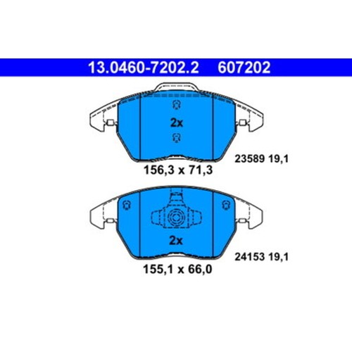 Ate 0460 7202 brake pad - ate,
