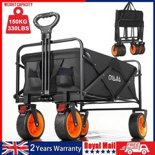 260L Camping Wagon Cart Trolley Folding Festival Cart Wagon Heavy Duty Tyqpzaczc