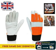Leather Chainsaw Safety Gloves