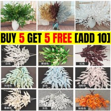 Silk Flowers Artificial Fake Leaf Plants Home Hotel Decor Xmas Wreath Eucalyptus