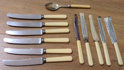 Vintage set faux - of, bone