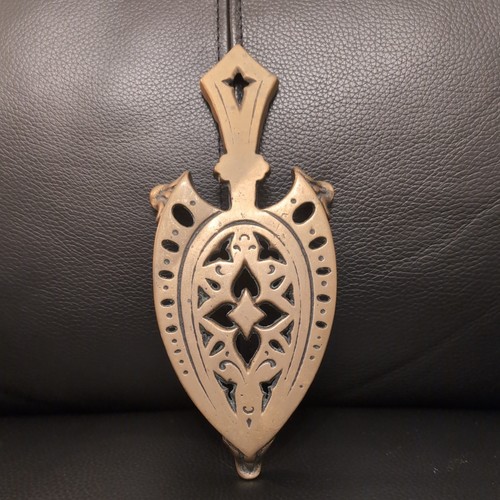Antique brass trivet - trivet, with