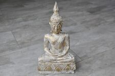 Large Meditating Sitting Buddha Wooden Figure Thai Ornament Statue Hand Carved