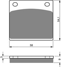 Brake Disc Pads Rear R/H Goldfren for 1981 Suzuki GS 550 MX (Katana)