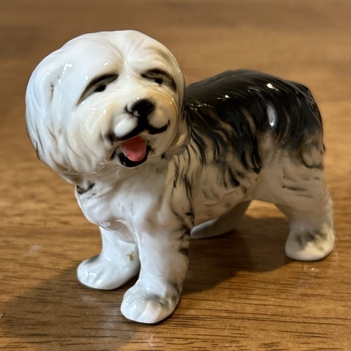 Old english sheep dog - old, figurine