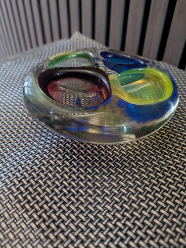 Murano art glass dish bowl