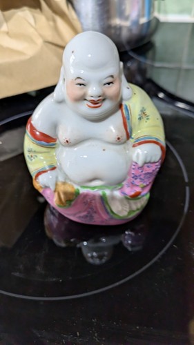 Vintage happy laughing buddha - vintage,