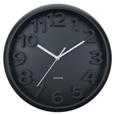 33.5cm Karlsson Elevated Classic Numbers Clock Round Non Ticking Wall Clock Home