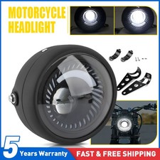 6.5" Motorcycle Hi/Lo Beam H4 Motorbike Headlight Headlamp Round Front Light 12V