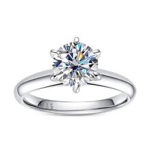 1ct/2ct/3ct/5ct Moissanite Diamond Solitaire Ring Engagement 925 Sterling Silver