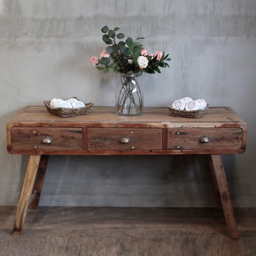 Handmade teak wood console - handmade,