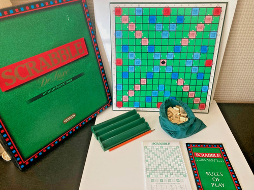 Scrabble deluxe board - scrabble, game