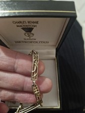 Charles Rennie Mackintosh Bracelt and Necklace Set 925 Sterling Silver