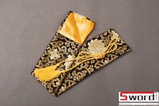 Short Brown Synthetic Silk Bag