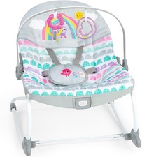 Bright Starts Rosy Rainbow Infant to Toddler Rocker with Vibrations, Baby Seat