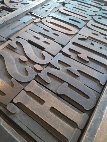 Antique letterpress print type - antique,