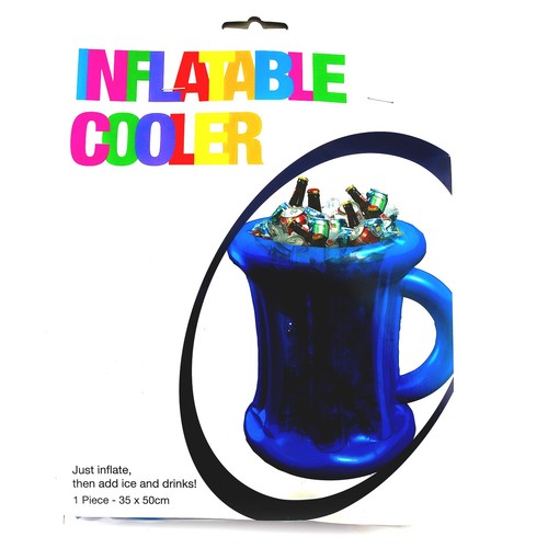 Inflatable drinks cooler blue - inflatable,