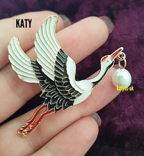Vintage Look Stork Bird Gold