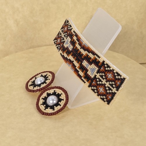 Brown navajo rug storm design - navajo,