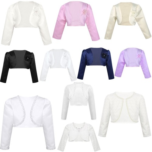 Girls long sleeved bolero - long,