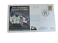 LTS C.J.L ELWELL & A ROLT SIGNED 40th ANNIVERSARY LIBERATION OF COLDITZ COVER