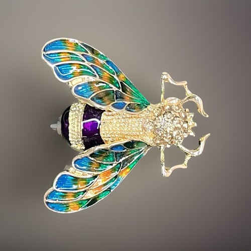 Bumble bee brooch retro style - bumble,