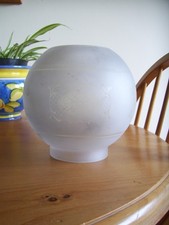 FROSTED+ETCHED GLASS OIL LAMP