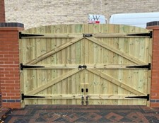 PRESSURE TREATED (GREEN) DRIVEWAY GATES T&G ! HEAVY DUTY 5FT HIGHEST POINT 