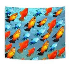 Lovely Platy Fish Print Tapestry-