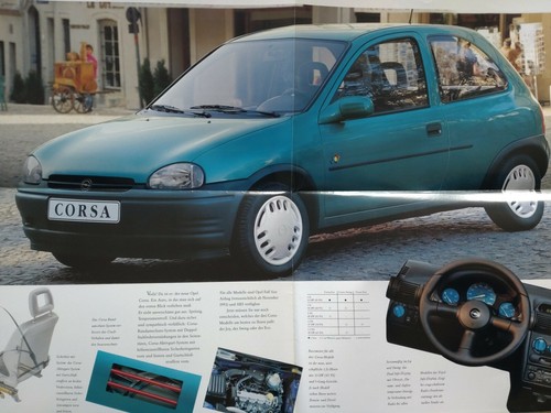 Opel corsa brochure poster - corsa, brochure/poster