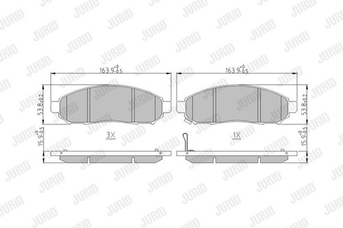 Jurid 573431j brake pad - 573431j, set