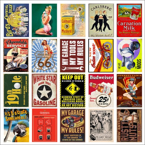 Various retro tin metal - retro,