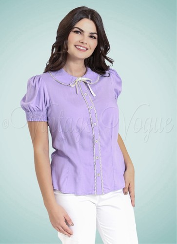 Hell bunny calliste blouse - bunny,