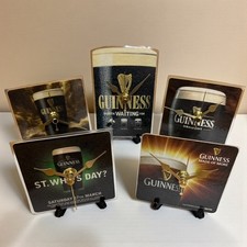 Novelty Handmade Laminated Desktop Guinness Beer Mat Clock Man Cave Home Bar