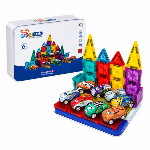 62pcs mini magnetic tiles - magnetic,