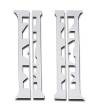 4 x 3D STAINLES STEEL SET