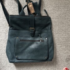 FatFace AVA Multifunctional Leather Bag Backpack TEAL RRP £89 BNWT