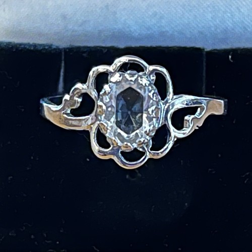 Sterling silver ring with - sterling,