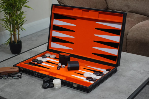 Coral orange leather - orange,