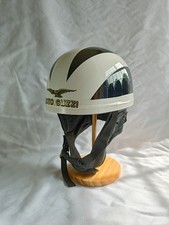 Bill Lomas Replica Moto Guzzi Vintage Motorcycle Half Helmet Pudding Basin