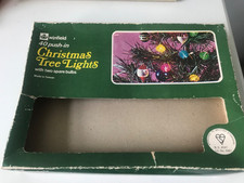 Vintage 1970’s Woolworths Winfield 40 Christmas lights tree lights box only